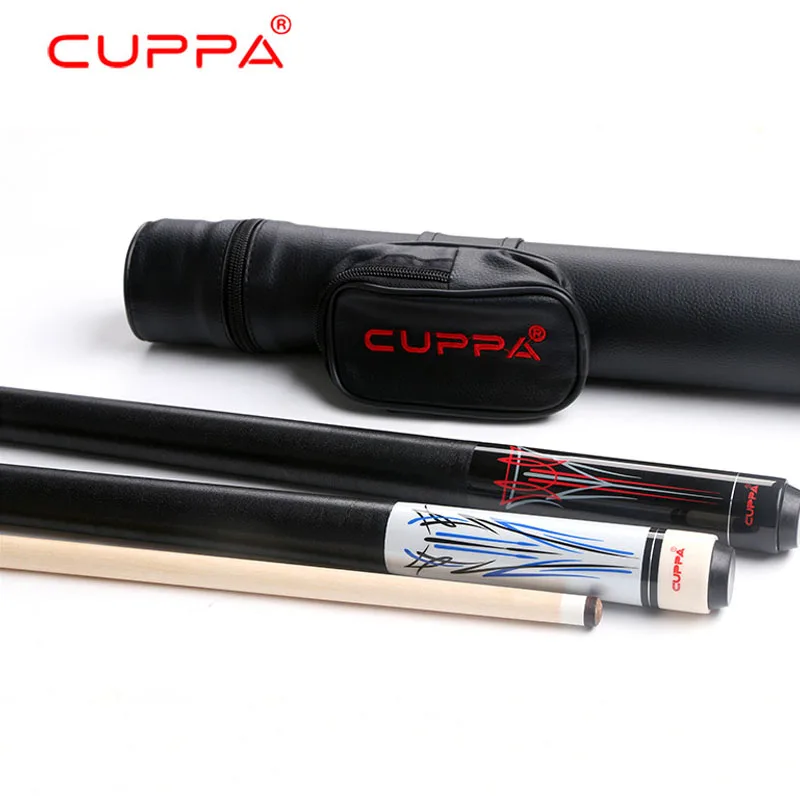 

Cuppa China Pool Cue Sticks with Black Pool Cue Case 11.75mm 12.75mm Tip Billiard Cues Stick Black White Colors