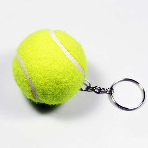 New Arrival Creative Artificial 3D Tennis Ball Pendant Keyring  Lovely Key Chain