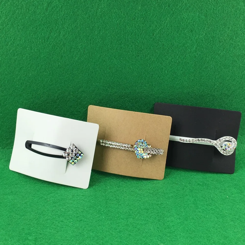 

200PCS 5x7cm Hair Clip Card Paper Jewelry Display Cards Hair Accessory Cards Blank Hairpin Packaging Card Accept Custom Logo