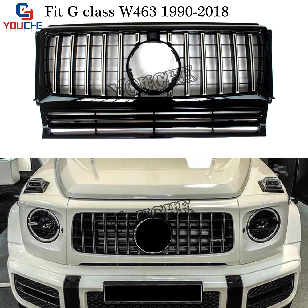 W463 GT Phong Cách Cho Xe Mercedes G CLASS W463 G350 G400 G500 G550 1990-2018 Thay Thế Đua Trước Nướng GTR Lưới