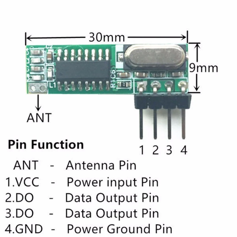 1 Set 433 Mhz Superheterodyne RF Ontvanger Zender Module Kit Met 2 Antennes Voor Arduino/ARM/MCU