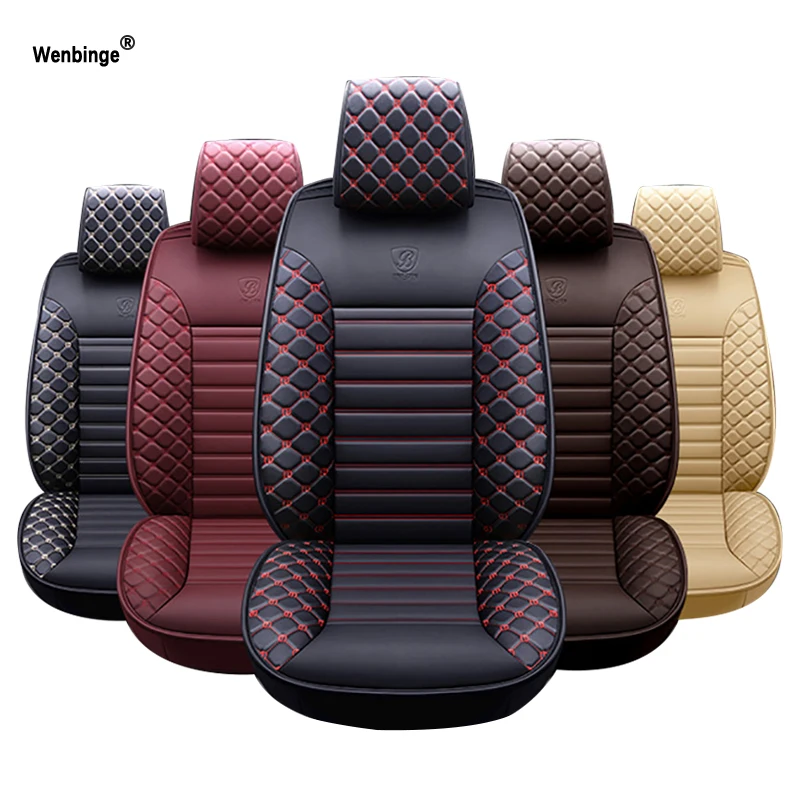 Wenbinge Special Leather car seat covers for vw golf 4 5 6 VOLKSWAGEN polo sedan 6r 9n passat b5 b6 b7 arteon car accessories