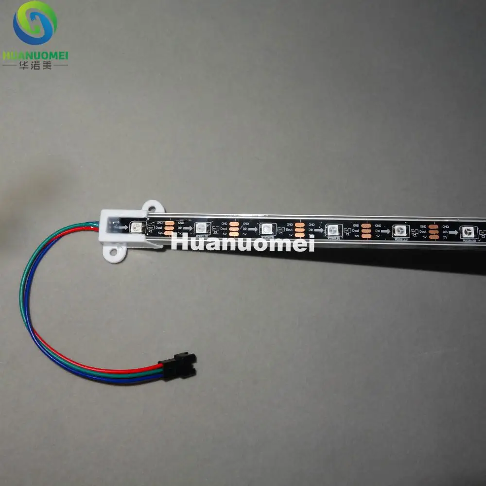 1M long addressable WS2812B DC5V 32LEDs led digital bar light;IP68 rated,U type alu shell;black pcb