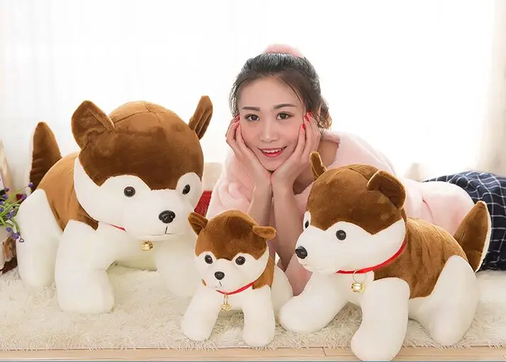 stuffed toy simulation husky dog plush toy soft throw pillow birthday gift w0239