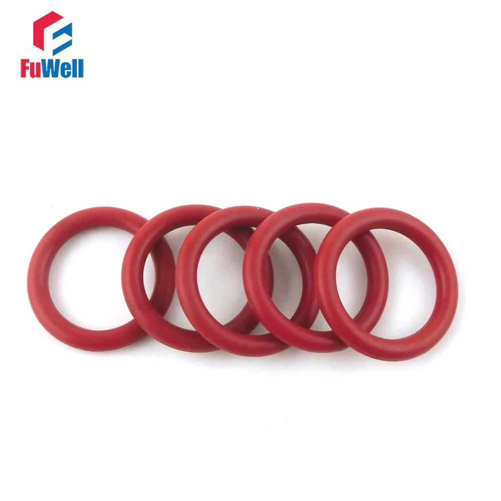 

20pcs 2.4mm Thickness O Ring Seals Red Silicon 110/115/120/125/130/135/140/145/150mm OD O-ring Sealing Gaskets Washers