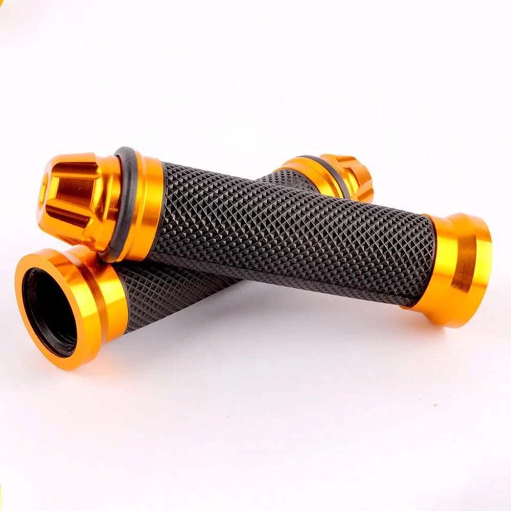 Universal Rubber Porous Carved Motorcycle Handlebar Grips Motorbike Handle Hand Bar for Honda Suzuki Kawasaki Yamaha 5 Color