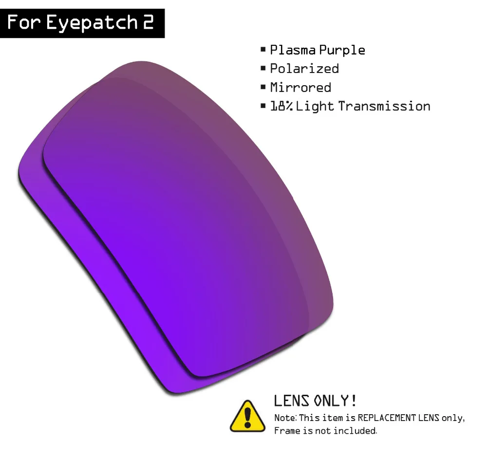 

SmartVLT Polarized Sunglasses Replacement Lenses for Oakley Eyepatch 2 - Plasma Purple