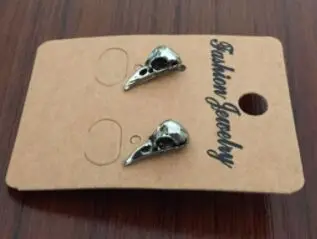 Bird Skull Earring Goth Wicca Cute Raven Canary Stud Occult Halloween Gothic Jewelry