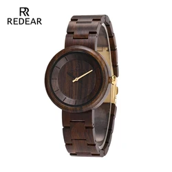 Redear Men Watches 2019 Luxury Brand Full Wood Watch Leisure Sports Japan Japan Movement Automatic Quartz Watches Family Gifts