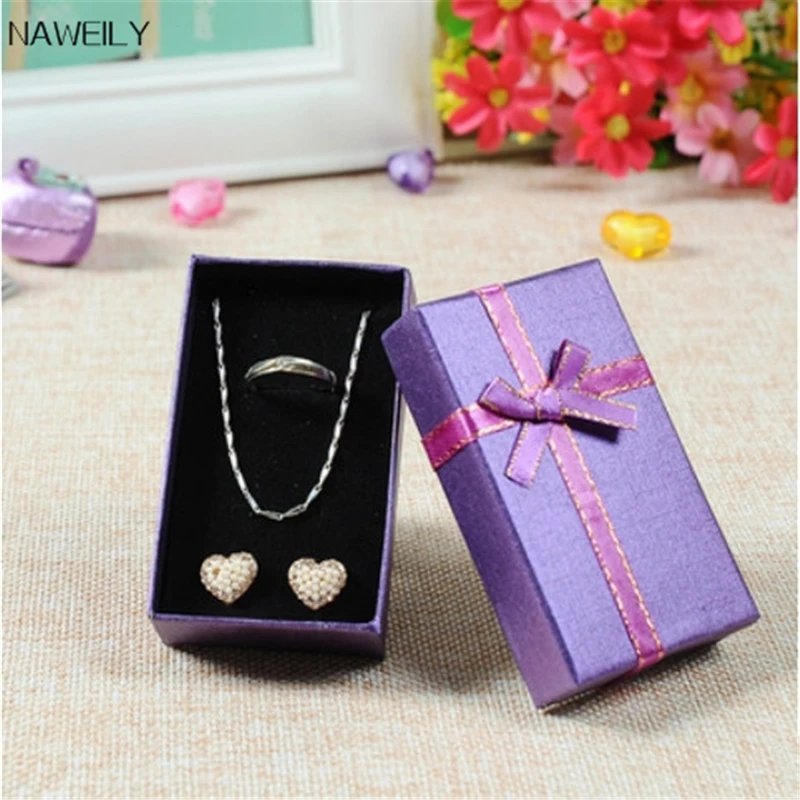 Multi-function Jewelry Box 5*8 cm Multi Colors Cases Necklace Earring Ring Set Boxes Display Storage Square Packaging Gift Box