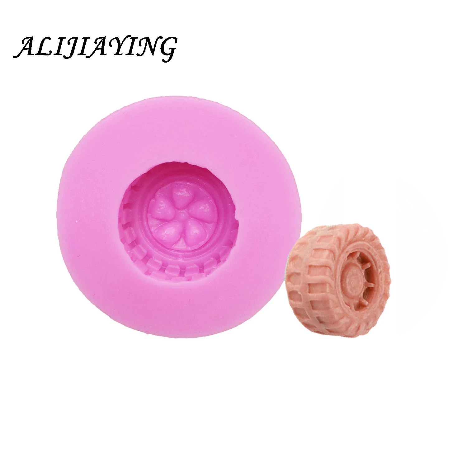 1Pcs Silicone Mold Tires Wheel Chocolate Cake Molds Car Tyre Shape Fondant Cake Decorating Tools Resin Clay Soap Mold D0623