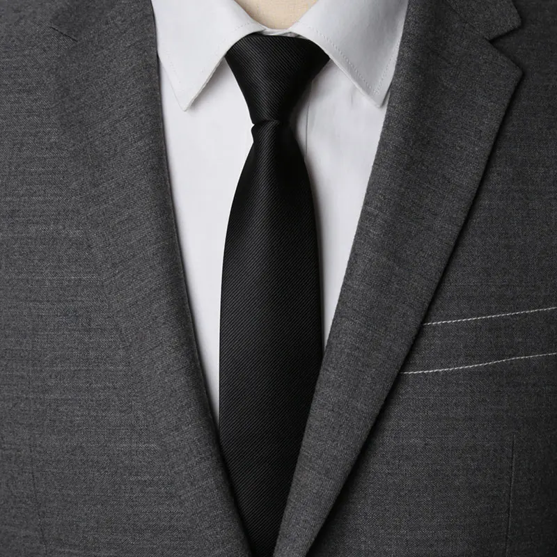 Männer Krawatte Reißverschluss Faule Krawatte Fashion Solid 6 cm Krawatten Business für Mann Gravatas Taschentuch Bowtie Herren Hochzeit Hemd Zubehör