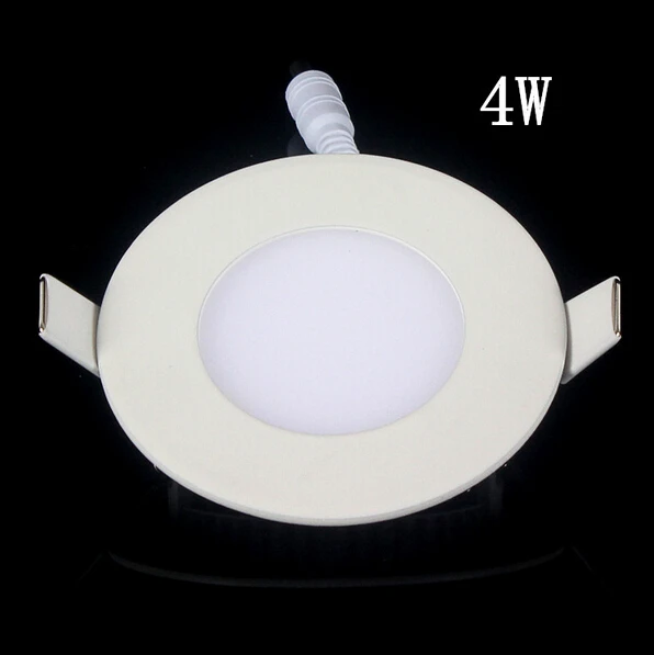 Free shipping 4w 2835 smd led ceiling light 360lm led panel light round square 85-265v dimmable led panel lighting plate