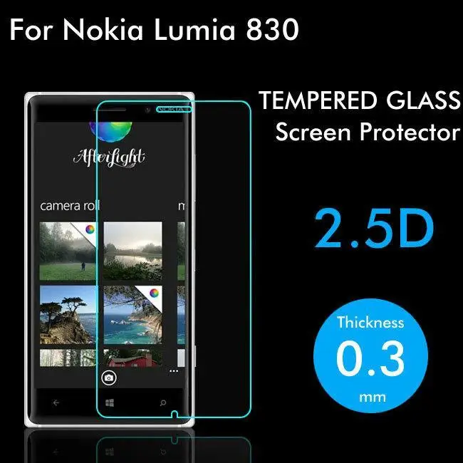 2.5D Original 9H High Quality Tempered Glass Protective Film Explosion-proof Screen Protector for Nokia Lumia 830