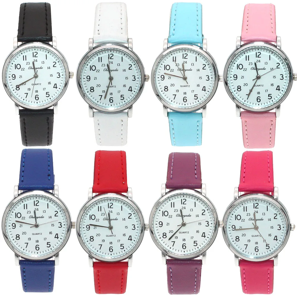 Fashion Brand Lovely Ladies Girl Watches Girls' Daily Waterproof Leather Cartoon Watch Quartz Wristwatches For Girls U63J