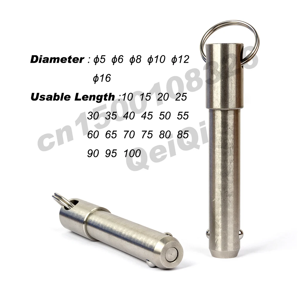 Quick Release pins,ball lock pins ,ring SELF LOCKING type,stainless steel,safe pin dia5/6/8/10/12/16mm,lgth 10~100 mm / in stock