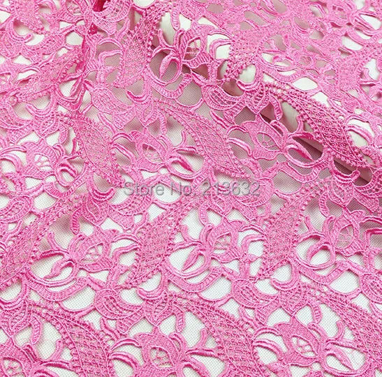 PQYY20  hollow out african guipure lace water soluble chemical lace fabrics for patchwork patchwork fabric cotton