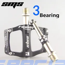 1 pair CNC Aluminum Alloy  Bicycle Pedal  Platform Road Bike Pedals Ultralight MTB 3 Bearings Bicycle Pedal