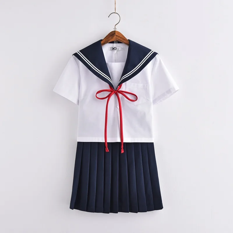 Conjuntos de uniforme japonés JK para niña y mujer, ropa escolar con bordado Sakura, novedad, otoño