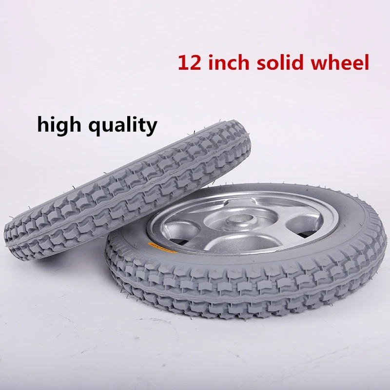 New Advanced Products Low Price Good Quality 12-inch Solid Wheels For Wheelchairs