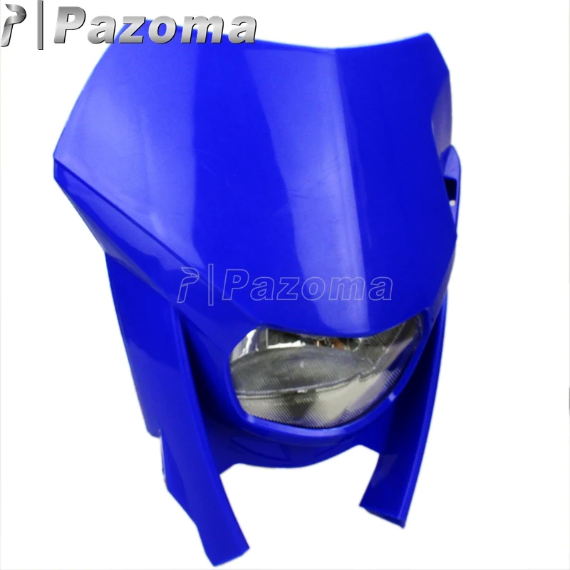 12V 35W Blue Enduro Headlight Motocross Streetfighter Headlamp Dual Sport for Yamaha YZ YZF 125 250 XT TTR WRF DT 450 YZ125