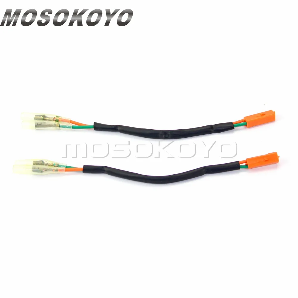 Front Rear Indicator Connector Leads Turn Signals Wire Plug Adapters for Kawasaki ZX600 ZZR600 Z750 Z1000 ER-6n KLE650 2000-2012