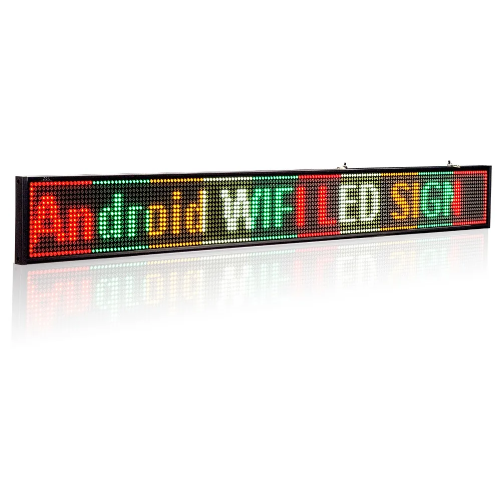 82cm P5 16*160 SMD indoor windows advertising ios Andrews phone wireless wifi programmable led display board fixed 4-color Sign