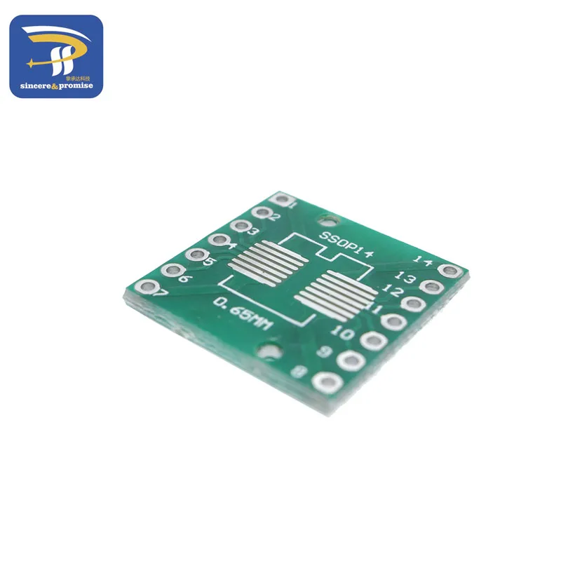 10pcs SOP14 SSOP14 TSSOP14 to DIP14 Pinboard SMD To DIP Adapter 0.65mm/1.27mm to 2.54mm DIP Pin Pitch PCB Board Converter Socket