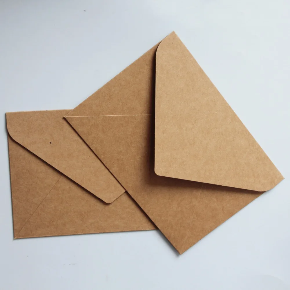 Picky Bride Vintage Wedding Invitations Envelope Kraft Paper Envelopes - Set of 50 pcs image 5