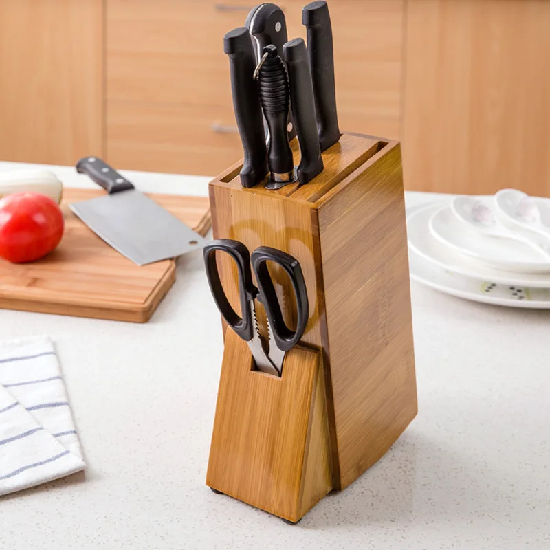 

Bamboo Creative Modern minimalist multifunctional kitchen knives holder knives storage rack