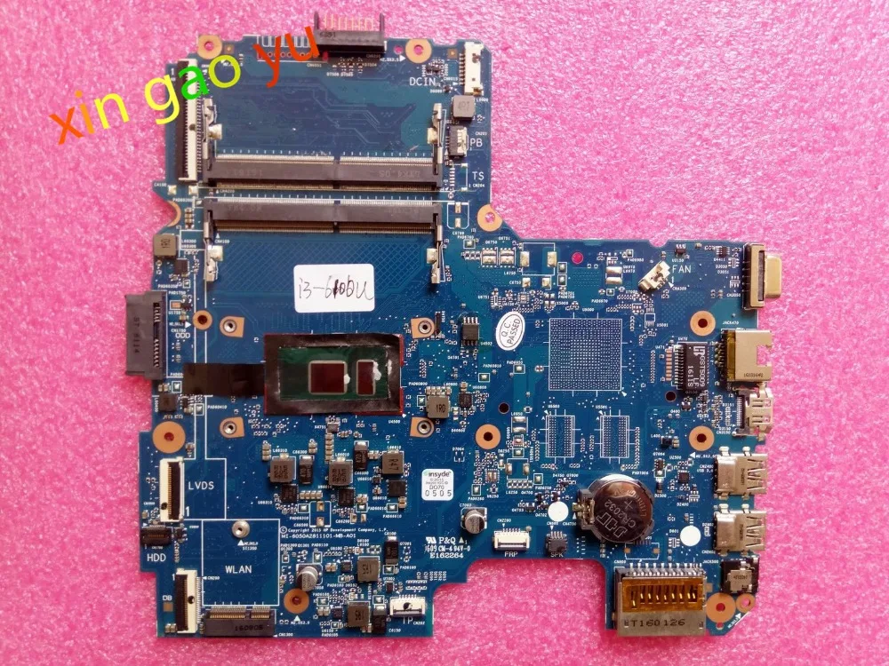 For HP 14-AC LAPTOP MOTHERBOARD 6050A2811101 i3-6100U 814052-001 814052-601 827686-601 100% Test OK