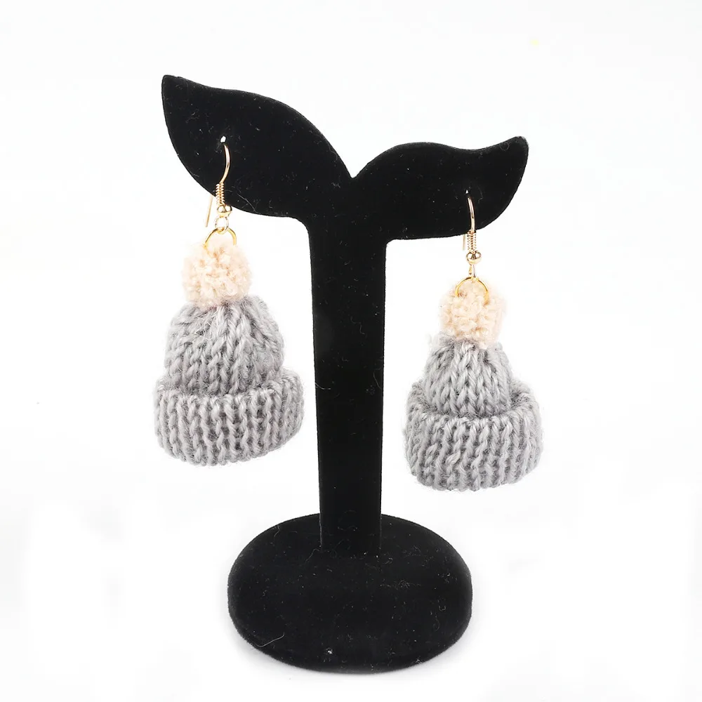 10 pz/lotto 3*3.5 centimetri di Lana di Lana Berretto di Natale Albero Di Natale Decorazione Tappo di Abbigliamento FAI DA TE Corda Testa Materiale