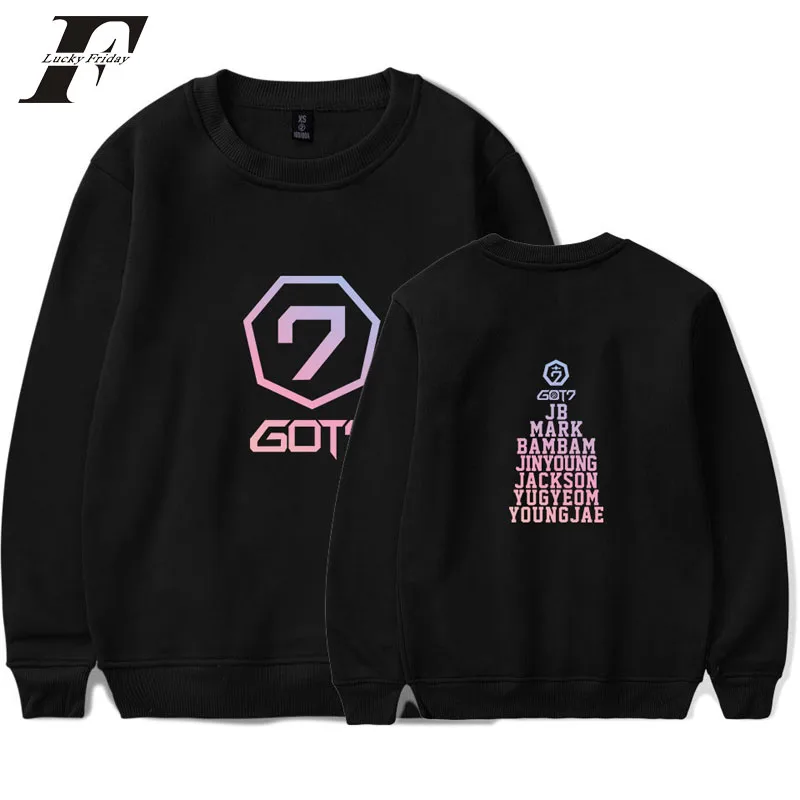 

GOT7 kpop print fashion hip hop men women capless Sweatshirt hoodies casual Hoodie Pullover Long Sleeve harajuku Sweatshirt tops