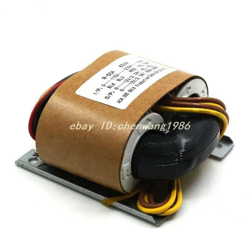 1PCS 65W R - CORE TRANSFORMER for preamp/DAC/AMP 115 v, 230 v OUTPUT: 12 v *2