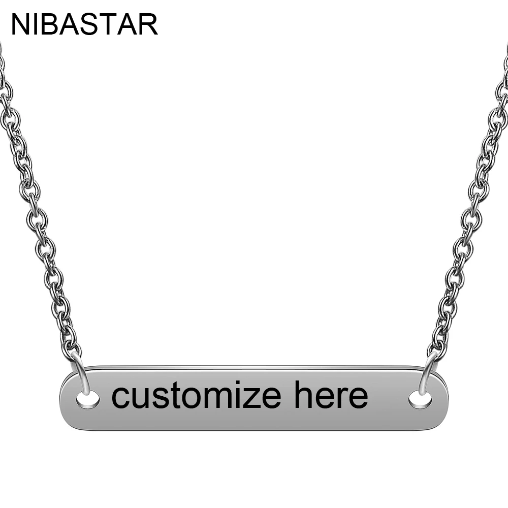 

Fashion Tag Pendant Dropping NecklaceWholesale Customize Name Logo Black/silver/gold Stainless Steel Jewelry Necklaces For Women