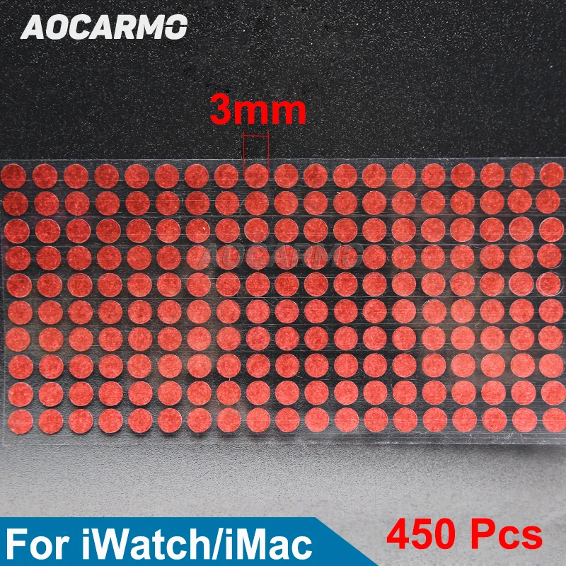 Aocarmo 450Pcs/Lot 3MM Water Damage Label Warranty Indicator Sensors Repair Waterproof Round Stickers For iPhone For Watch Mac