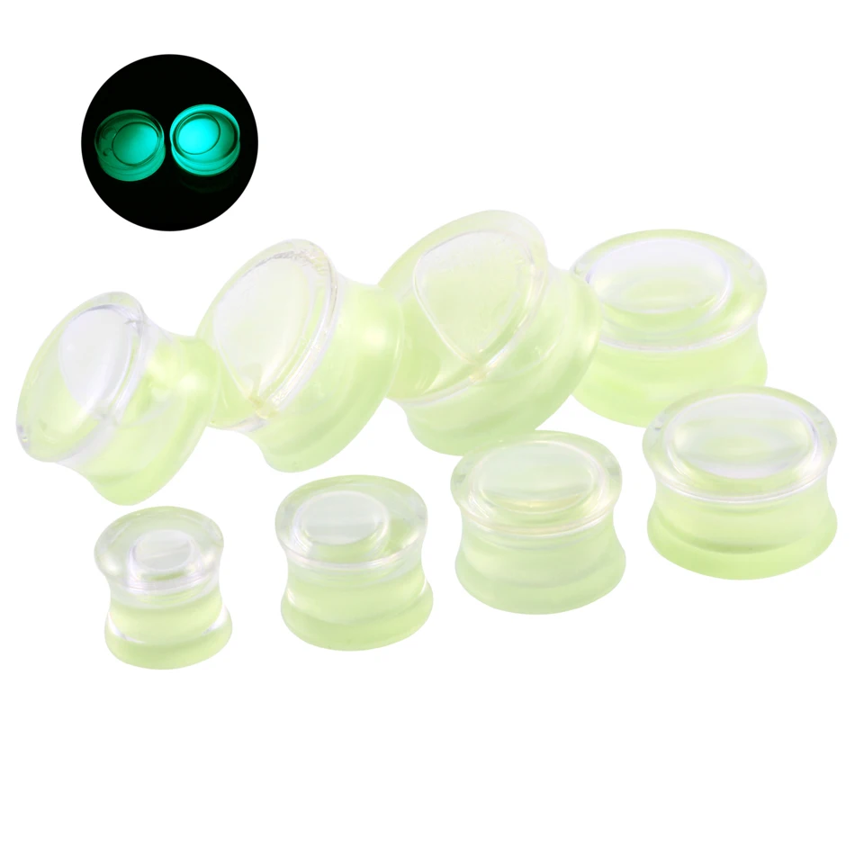 2pcs/lot Liquid Ear Gauges Acrylic Ear Flesh Tunnel Plug Multiple Styles Earlet Gauges Expander Piercings Body Jewelry