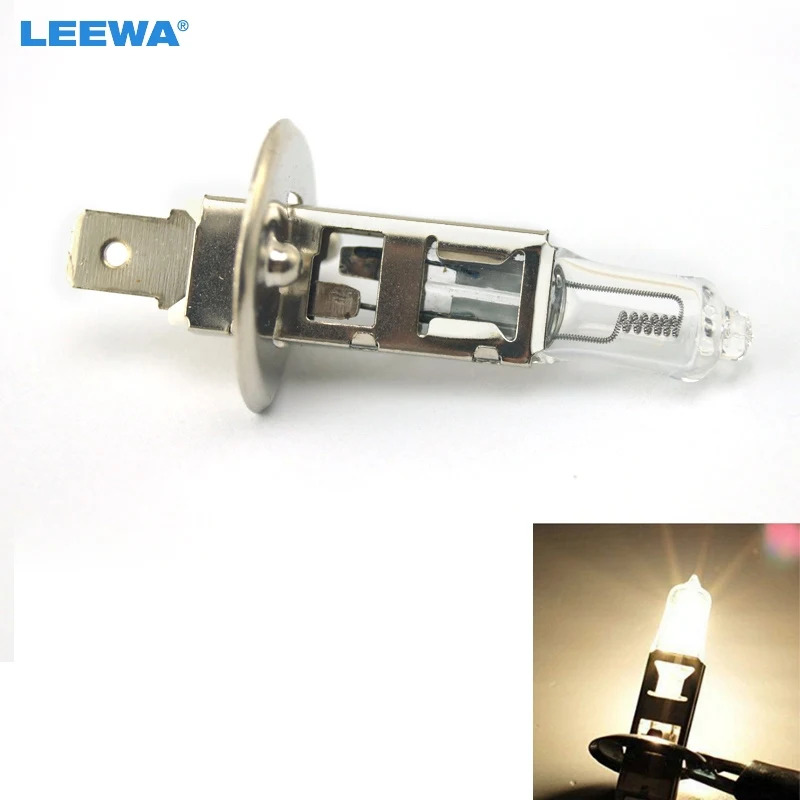 LEEWA 1pc Warm White Auto DC 24V 70W/100W H1 Halogen Bulb Truck Bus Headlight Foglight Driving Lamp 3000K  #CA1668