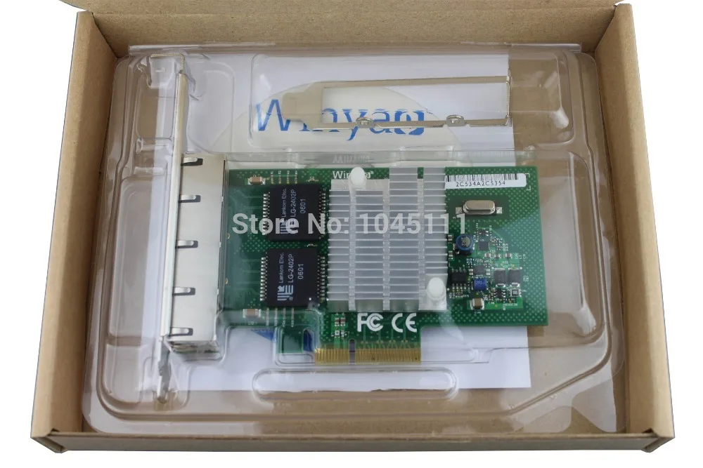Winyao WYI350-T4 RJ45 PCI-E การ์ดเครือข่าย Gigabit Ethernet NIC Inteli350t4 1000Mbps VLAN ESXI ISCSI PXE Remote Boot