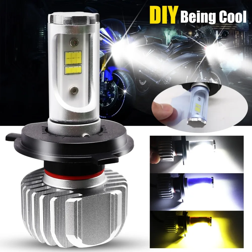 

1X H4 LED Motorcycle Headlight Bulb 25W CSP Y19 LED Accessories for Motorcycle Light Front Headlamp Driving Light Universal Lamp