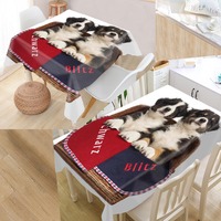 Custom dog animal Table Cover Oxford Waterproof Tablecloth Can Wash The Tablecloths For Kitchen Wedding Hotel Decoration