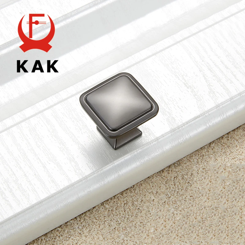 KAK Zinc Alloy Pearl Gray Cabinet Handles Drawer Knobs Kitchen Cupboard Door Pulls Fashion Furniture Handle Cabinet Hardware