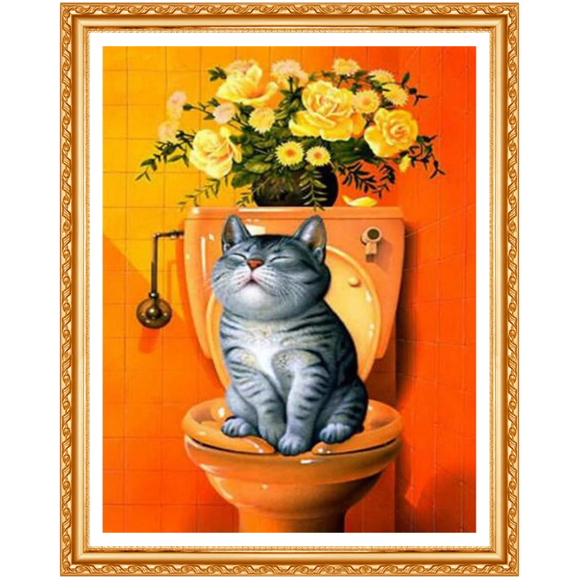 diamant painting 5d diy diamond painting square Diamond embroidery animals cat diamond  round buDD fullha 453DD full