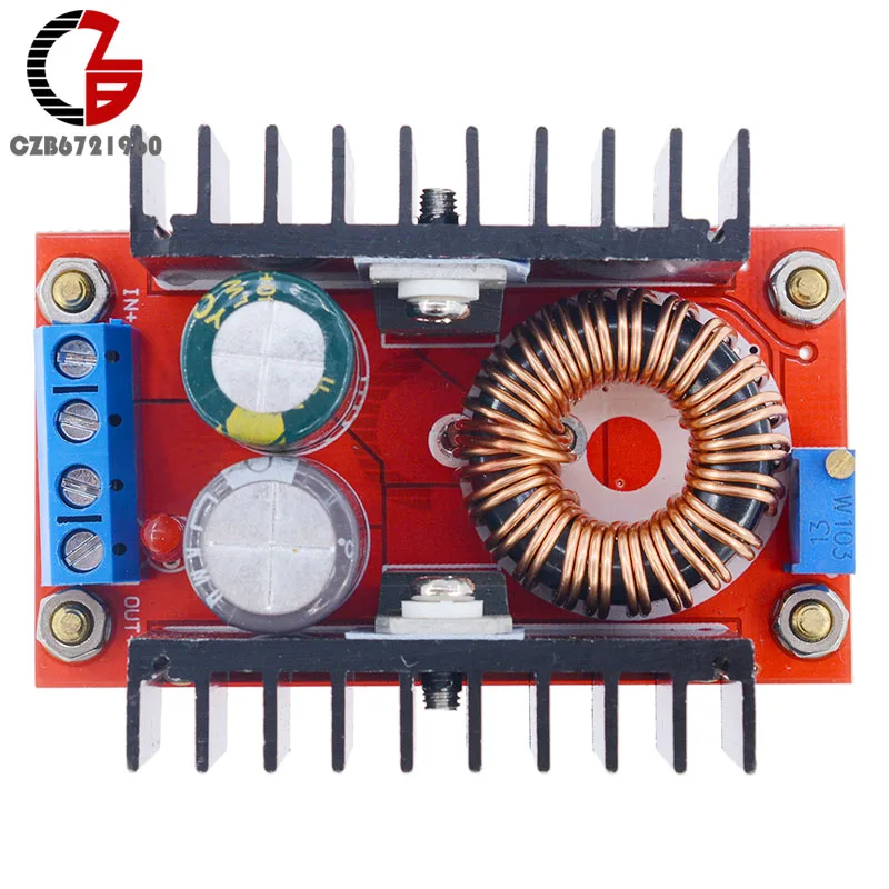 DC-DC Boost Converter Power Supply Step Up Module 10-32V to 60-97V 100W Voltage Continuously Adjustable