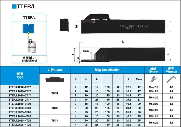 1 قطعة TTER1616-2T/3T/4T TTER2020-2T/3T/4T TTER2525-2T/3T/4T /5T TTEL تحول أدوات قضيب دعوى ل TDC2/TDC3/TDC4 إدراج