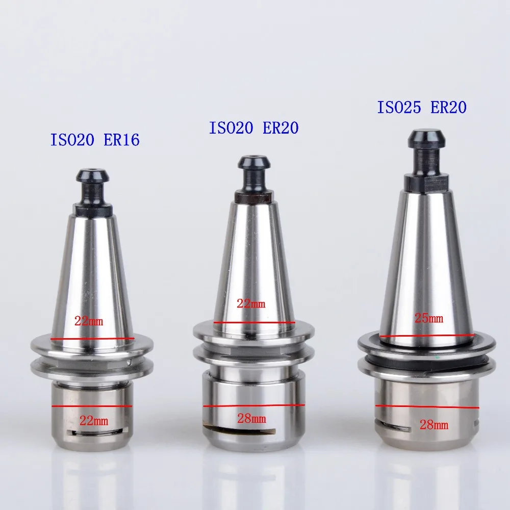 1Pcs precision 0.002 high speed toolholder ISO25 ISO20 ER20 ER16 Collet Chuck Balance G2.5/ 30,000RPM ISO Spindle holder