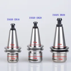 1Pcs precision 0.002 high speed toolholder ISO25 ISO20 ER20 ER16 Collet Chuck Balance G2.5/ 30,000RPM ISO Spindle holder