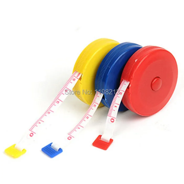 1PC Convenient Practical Retractable Tape Measure Plastic Tape Measure Clothing Feet Soft Feet