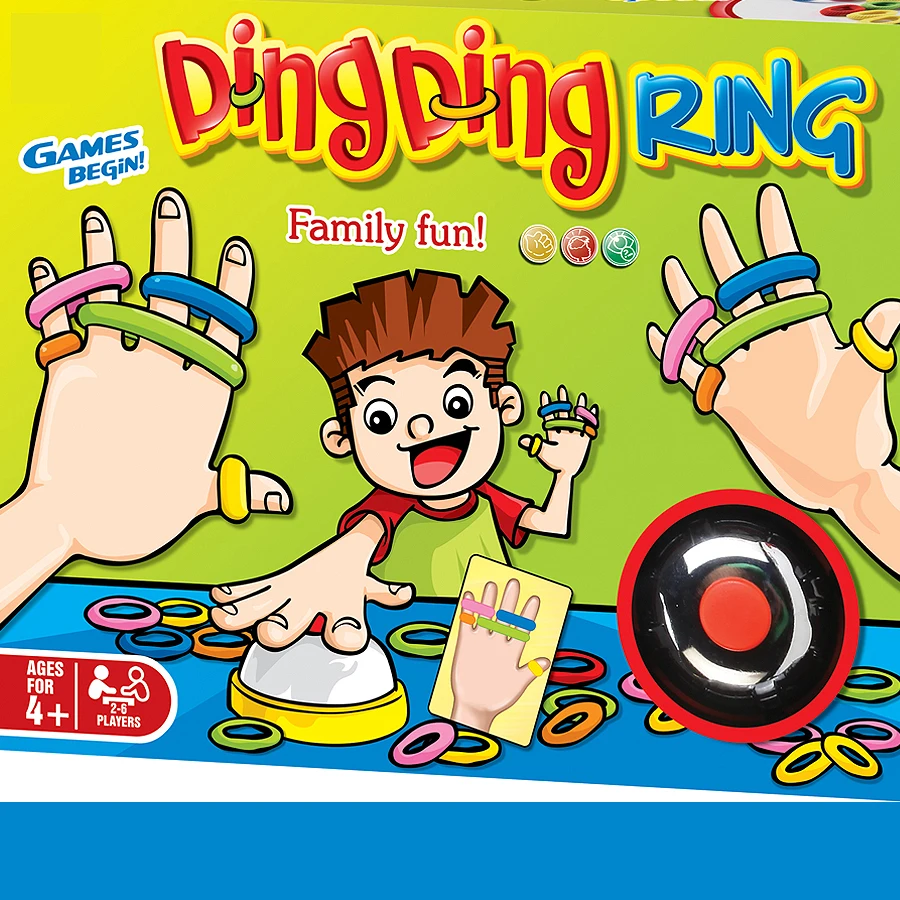 Engraçado Ding Ding Anel Family Party Fun Game, Grande Festa Gadgets Práticos, Réplica de Visão, Brinquedos Desafio, Playset para 2-6 Jogadores