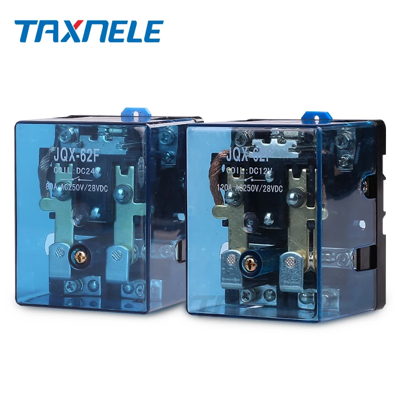 Electric Relay JQX-62F 2Z 120A  High-power relay 12V 24VDC 220VAC Silver contact  PCB Relay